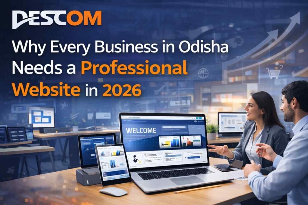 Professional website design for businesses in Odisha by Descom Softwares